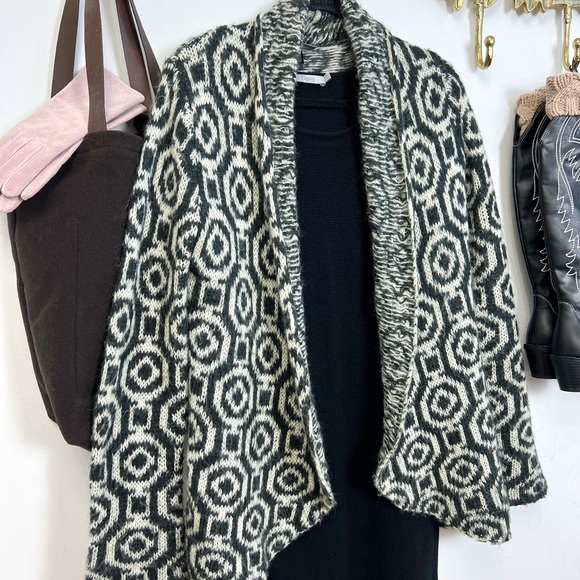 WOODEN SHIPS Paulo Buendia wool/mohair waterfall sweater/cardigan M/L - Picture 3 of 5